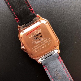 Cartier Santos Quick Switch Strap Diamond Watch Red