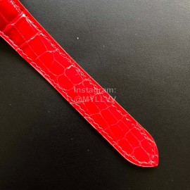 Cartier Santos Quick Switch Strap Diamond Watch Red