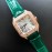 Cartier Santos Quick Switch Strap Diamond Watch Green