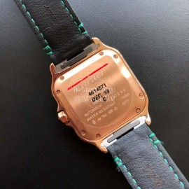 Cartier Santos Quick Switch Strap Diamond Watch Green