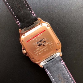 Cartier Santos Quick Switch Strap Diamond Watch Purplish Red