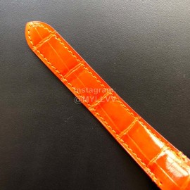 Cartier Santos Quick Switch Strap Diamond Watch Orange