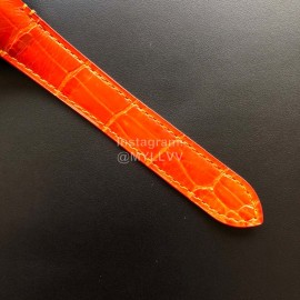 Cartier Santos Quick Switch Strap Diamond Watch Orange