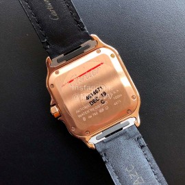 Cartier Santos Quick Switch Strap Diamond Watch Black