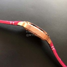 Cartier Santos Quick Switch Strap Diamond 30m Waterproof Watch Rose Red