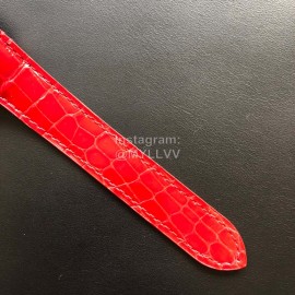 Cartier Santos Quick Switch Strap Diamond 30m Waterproof Watch Red