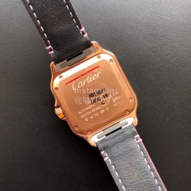 Cartier Santos Quick Switch Strap Diamond 30m Waterproof Watch Purplish Red