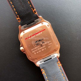 Cartier Santos Quick Switch Strap Diamond 30m Waterproof Watch Orange