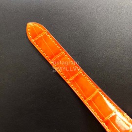 Cartier Santos Quick Switch Strap Diamond 30m Waterproof Watch Orange