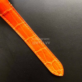 Cartier Santos Quick Switch Strap Diamond 30m Waterproof Watch Orange