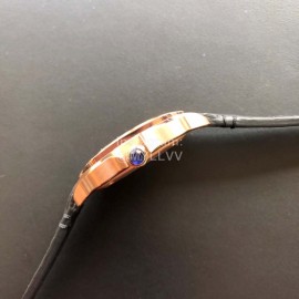 Cartier Santos Quick Switch Strap Diamond 30m Waterproof Watch Black