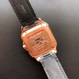 Cartier Santos Quick Switch Strap Diamond 30m Waterproof Watch Black