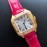 Cartier Santos Quick Switch Strap 30m Waterproof Diamond Watch Rose Red