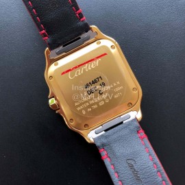 Cartier Santos Quick Switch Strap 30m Waterproof Diamond Watch Red