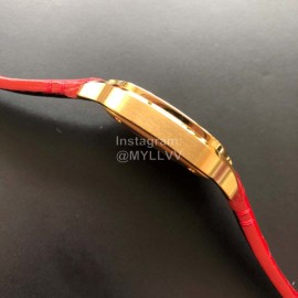 Cartier Santos Quick Switch Strap 30m Waterproof Diamond Watch Red