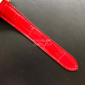 Cartier Santos Quick Switch Strap 30m Waterproof Diamond Watch Red