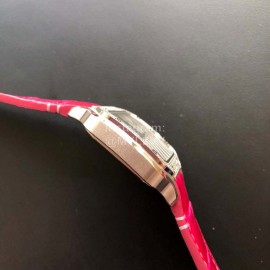 Cartier Quick Switch Strap 30m Waterproof Diamond Santos Watch Rose Red