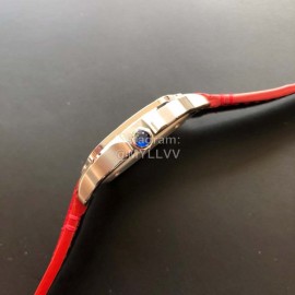 Cartier Quick Switch Strap 30m Waterproof Diamond Santos Watch Red