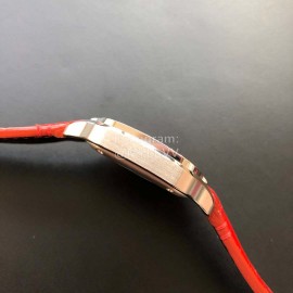 Cartier Quick Switch Strap 30m Waterproof Diamond Santos Watch Red