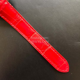 Cartier Quick Switch Strap 30m Waterproof Diamond Santos Watch Red