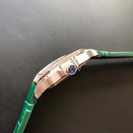 Cartier Quick Switch Strap 30m Waterproof Diamond Santos Watch Green