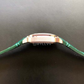 Cartier Quick Switch Strap 30m Waterproof Diamond Santos Watch Green