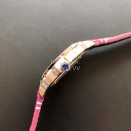 Cartier Quick Switch Strap 30m Waterproof Diamond Santos Watch Purplish Red