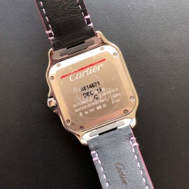 Cartier Quick Switch Strap 30m Waterproof Diamond Santos Watch Purplish Red