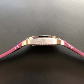 Cartier Quick Switch Strap 30m Waterproof Diamond Santos Watch Purplish Red