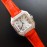 Cartier Quick Switch Strap 30m Waterproof Diamond Santos Watch Orange