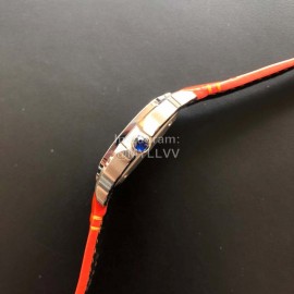 Cartier Quick Switch Strap 30m Waterproof Diamond Santos Watch Orange