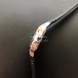 Cartier Quick Switch Strap 30m Waterproof Diamond Santos Watch Black