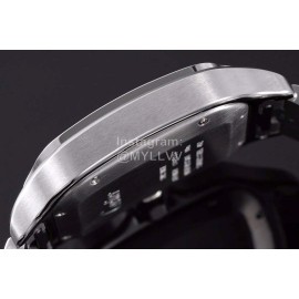 Cartier Santos Series Square Dial Steel Strap Watch Blue