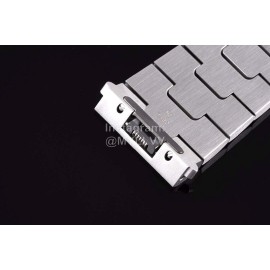 Cartier Santos Series Square Dial Steel Strap Watch Blue