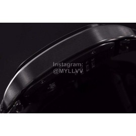 Cartier Santos Series Square Dial Steel Strap Watch Black