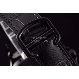 Cartier Santos Series Square Dial Steel Strap Watch Black