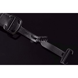 Cartier Santos Series Square Dial Steel Strap Watch Black