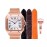 Cartier Santos Series Square Dial Steel Strap Watch Rose Gold
