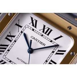 Cartier Santos Series Fashion Square Dial Steel Strap Watch