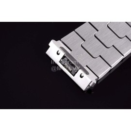 Cartier Santos Series Square Dial Steel Strap Watch White