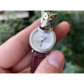 Cartier PanthèRe Diamond Watch For Women Brown