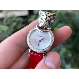 Cartier PanthèRe Diamond Watch For Women Red