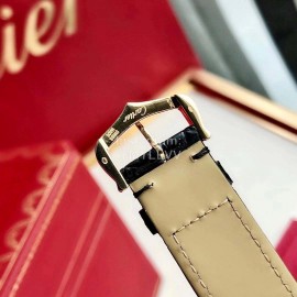 Cartier Tank Roman Numerals Square Dial Watch Black