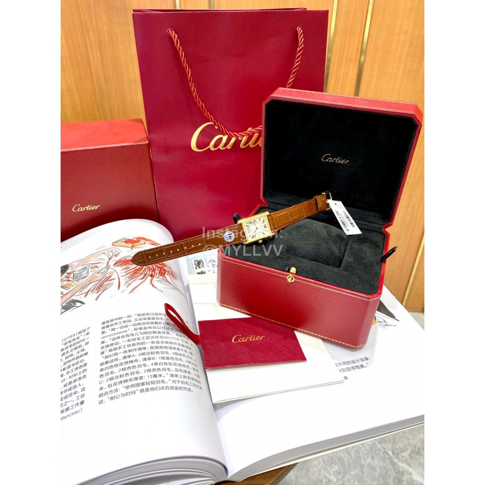 Cartier Tank Roman Numerals Square Dial Watch