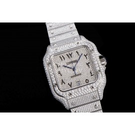 Cartier Fashion Diamond 40mm Dial Steel Strap Watch
