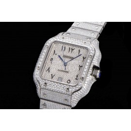 Cartier Fashion Diamond 40mm Dial Steel Strap Watch