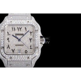 Cartier Fashion Diamond 40mm Dial Steel Strap Watch