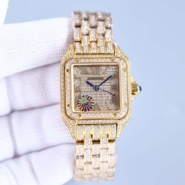 PanthèRe De Cartier 316 Fine Steel Diamond Mechanical Watch Rose Gold