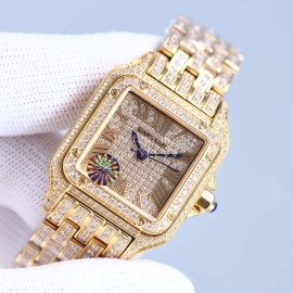 PanthèRe De Cartier 316 Fine Steel Diamond Mechanical Watch Rose Gold