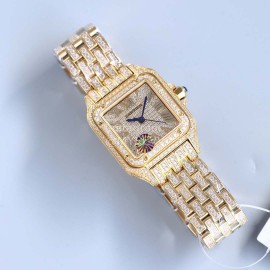 PanthèRe De Cartier 316 Fine Steel Diamond Mechanical Watch Rose Gold